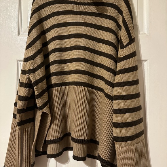 Toteme Striped Boxy Turtleneck Sweater